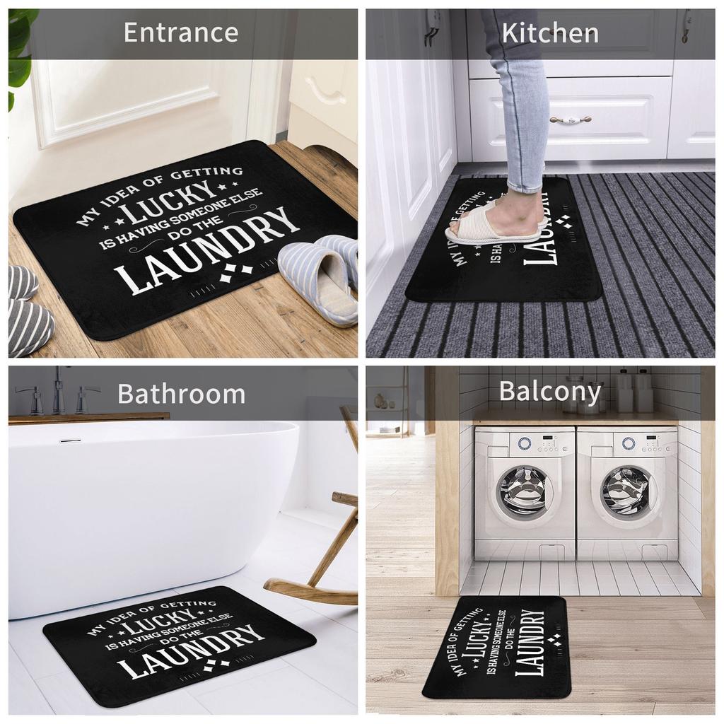Laundry Room Front Door Mat Anti-Slip Indoor Quick Dry Doormat Living Room Entrance Rug Carpet
