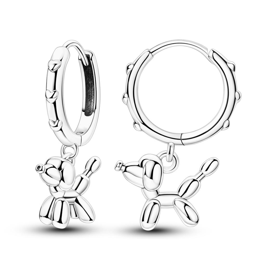 Orstarry 925 Silber Creolen Damen Schmuck Funkelnde Katzen Hunde Tier Ohrstecker Hochzeitsjubiläum Geschenk