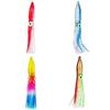 10 Pcs/Set 8cm Multicolored Flash Scale Bionic PVC Lua Bait Big Head Squid Soft Bait Fishing Bait
