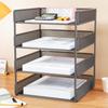 Multi-Layer Metal Desktop File Rack and Document Holder