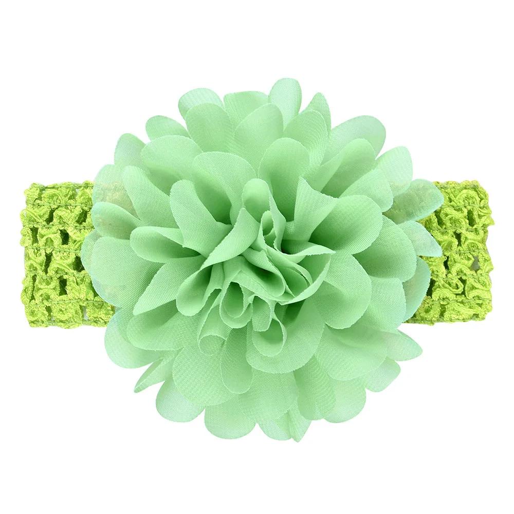 1Pieces Baby Girls Headbands Chiffon Big Flower Soft Strecth Hair Band Hair Accessories for Baby Girls Newborns Infants Toddlers