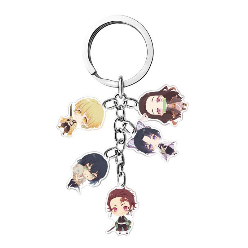 Anime Demon Slayer Acrylic Keychain Transparent Charm Manufacturer Direct Supply Multiple Styles Bulk Custom Beautiful Design