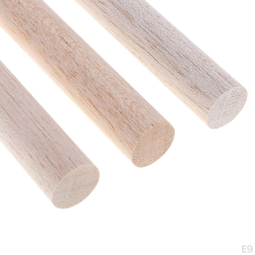 Onafgewerkte Ronde Balsa Hout Stukjes Staven voor Kinderen Kinderen DIY Kerstversiering Handgemaakte Speelgoed Knutselen