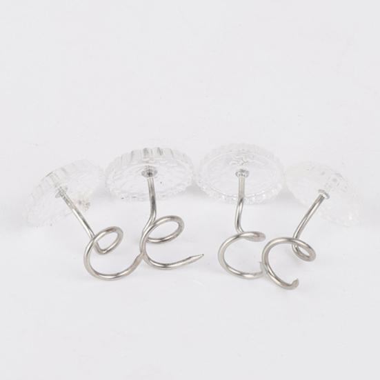 10/20/30/40/50/60/70/80/90/100ks Čalounické otočné špendlíky s průhlednými hlavičkami Drží potahy nábytku, pohovek, přehozy, přehozy na postel, jiné látky Fixační hřebíčky