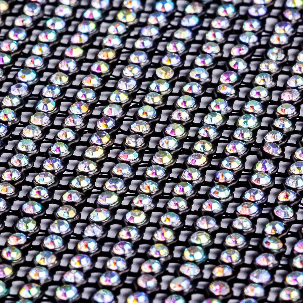 Rhinestone Spaghetti Strap Deep V Backless Nightclub Dress YX1401