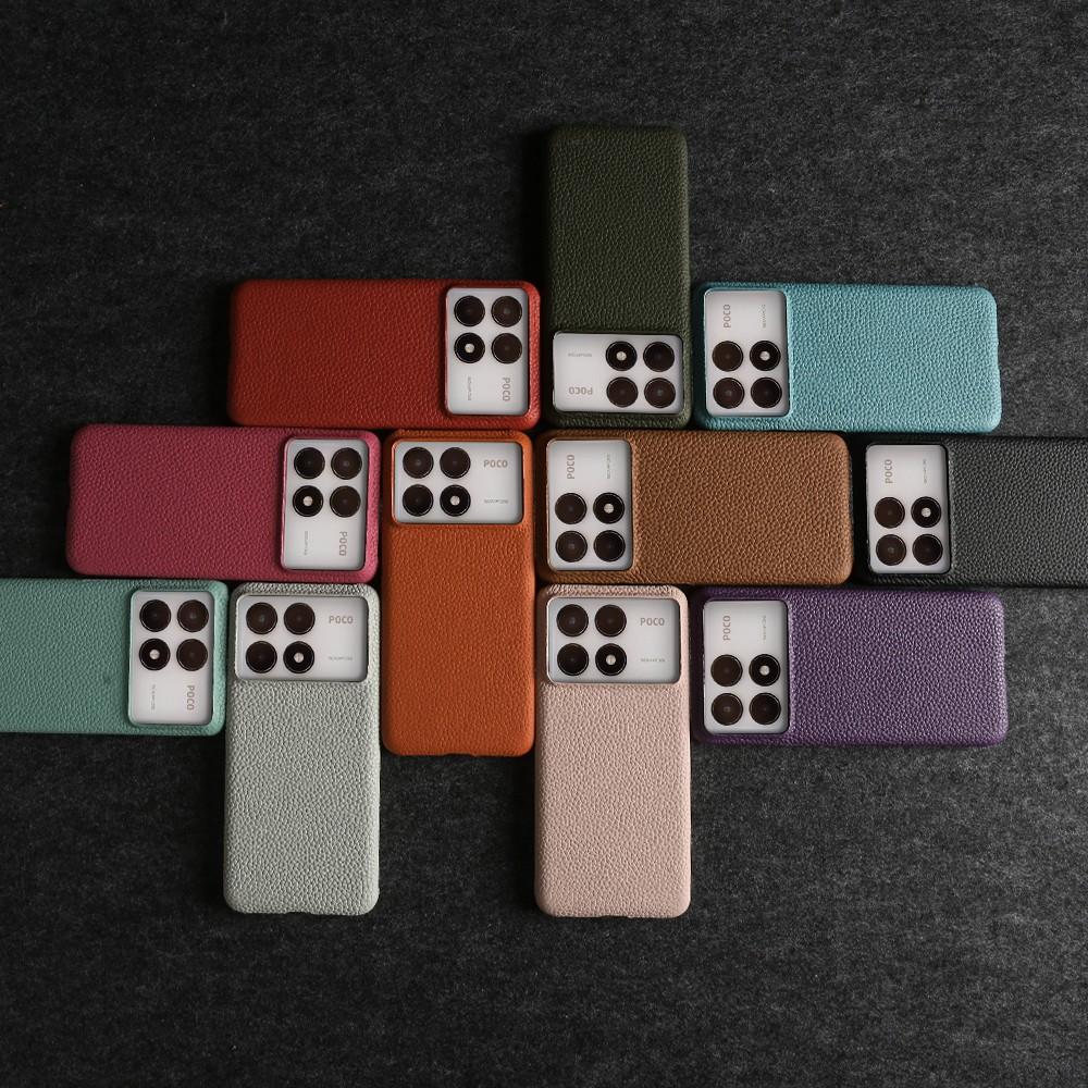 Etui do POCO F8 Ultra Biznesowe Pokrowiec ze Skóry Naturalnej Do Poco F7Pro POCO X6 M5 M6Pro X4Pro F2Pro Tylna Klapka Odporna na Wstrząsy Fundas