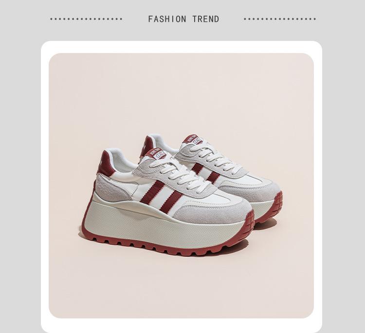 Frühling neue Leder Plateau Forrest Gump Schuhe Studenten Freizeit Ins Trend Moral Training