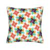 Rainbow Autism Awareness Puzzle Seamless Pattern Pillow Cover  Design Cushion Cover Funny Pillow Case For Office Car Home Decor
