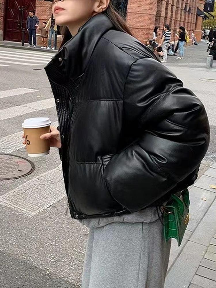 Winter Coat Women Parkas Stand Collar Casual Loose Thicken Warm Zipper Coats Korean Fall Winter Fashion Female Parkas