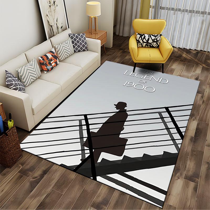 Silhouette On Staircase Art Suitable As a Non-slip Mat for the Living Room or Bedroom Sofa
