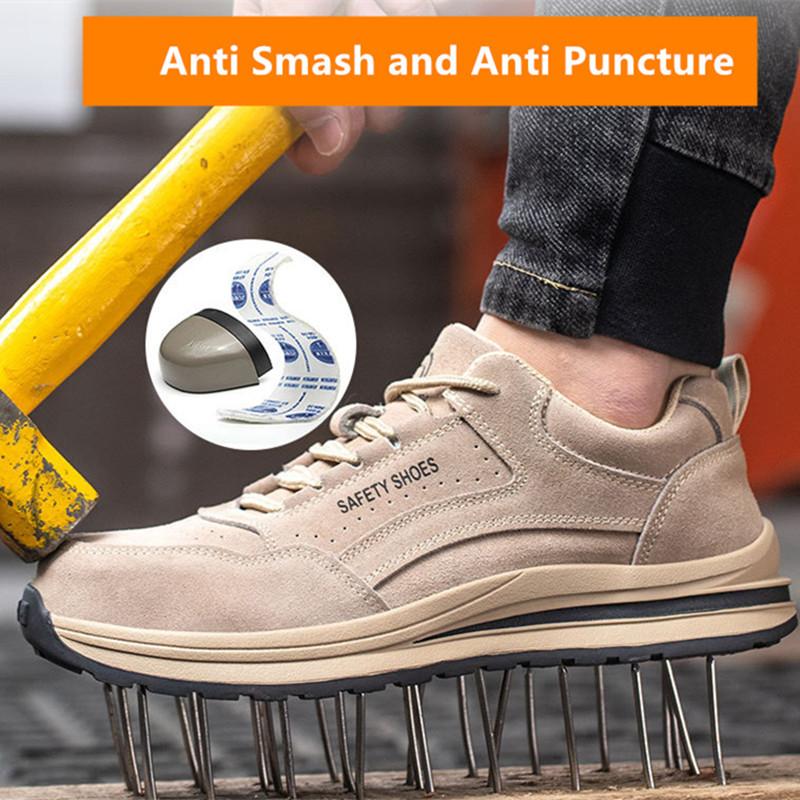 Safety Autumn Shoes Breathable Work Shoes Anti Stab Work Sneakers With Steel Toe Indestructible Shoes Anti Smashing Safety Shoes