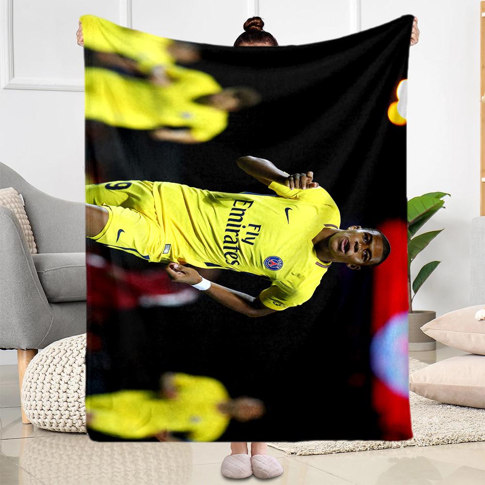 Kylian Mbappé Action Blanket Soft & Cozy Great for Chair Bedding Sofa for All Occasions Modern Perfect Gift for Relatives and Friends