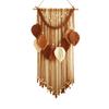 Gut-Mehrfarbige Blätter Wandteppich Boho Handgewebt Makramee+Holzperlen Handwerk Wandbehang Nordische Heimdekoration Muttertag