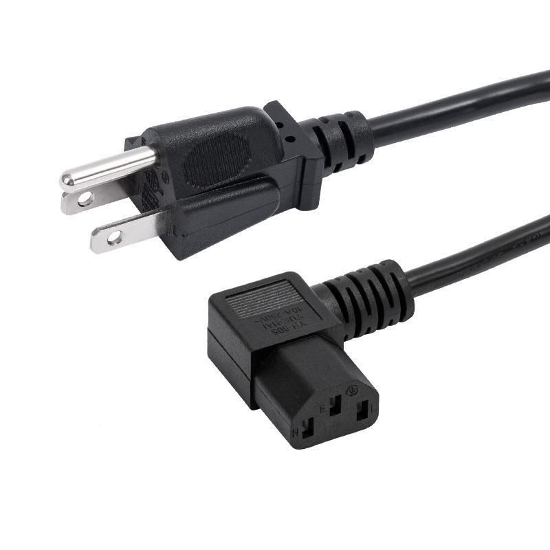 "US ETL-Certified American 3-Plug Power Cord with US Standard Plug"