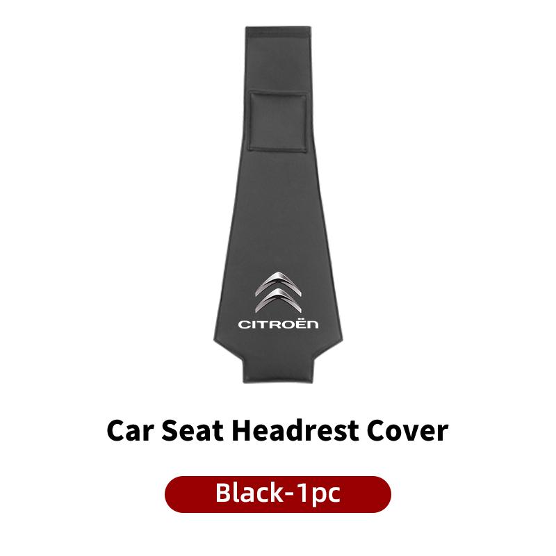 2Pcs Car Styling Neck Pillowcase Leather Headrest Storage Cover For Citroen C4 C3 C5 C1 C2 Berlingo Celysee Cactus Picasso