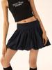 Černá Dámská Bublinková minisukně Retro Street Style Krátká sukně Tutu se středním elastickým pasem pro rekreační klubové oblečení