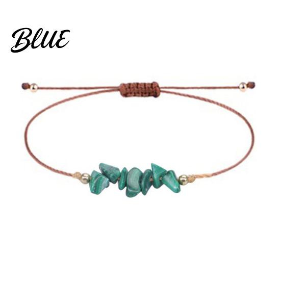 Vibrant Crystal Bracelet Gemstone Women Men Adjustable Braided Boho String