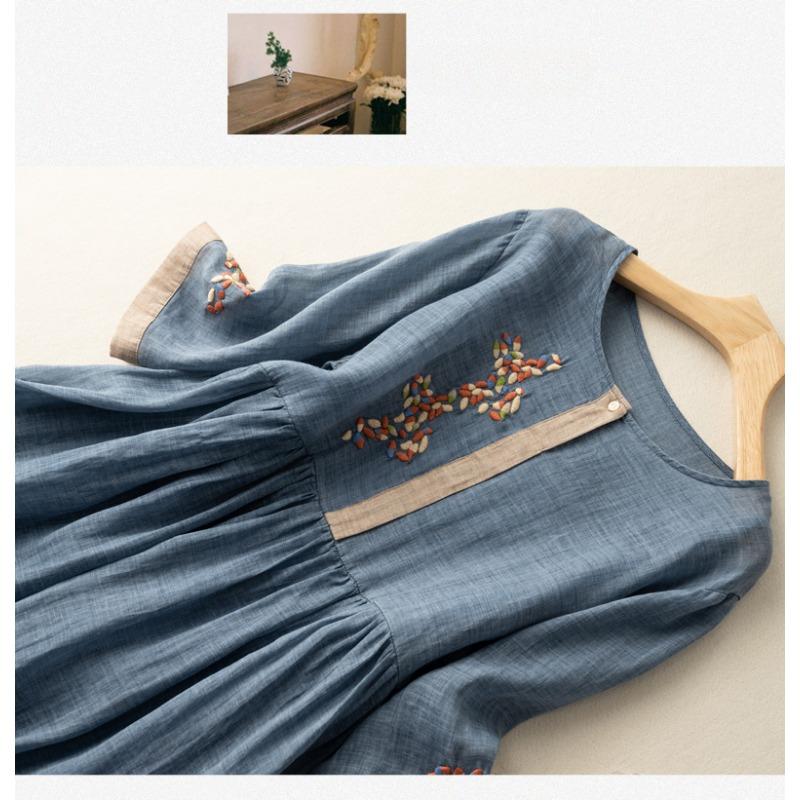 Summer New Fashionable Women's Loose Short Sleeved Dress