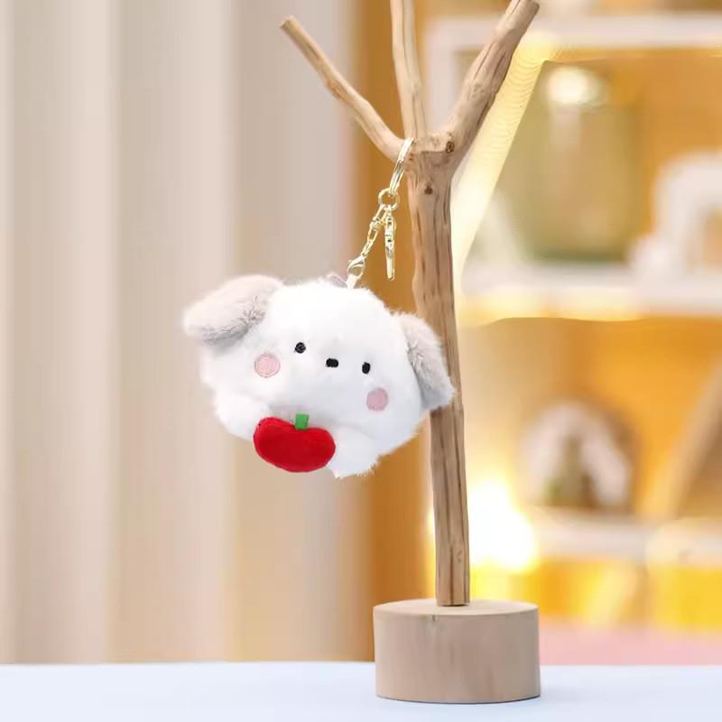 Panda Keychain Rabbit Cute Cartoon Girl Backpack Decorative Pendant Doll Plush