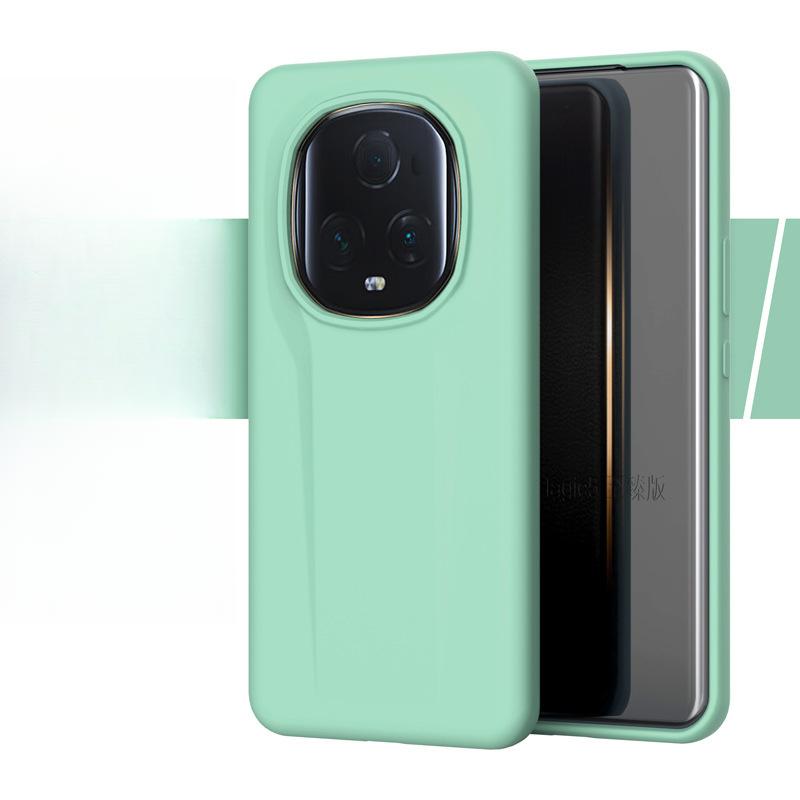 Suitable for HONOR Magic5pro Phone Case Liquid Silicone, Huawei MATE70 Full Soft Case Solid Color Band Packaging