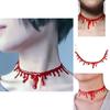 Halloween Vampire Necklace Spooky Gothic Style Plastic Geometric Blood Necklace