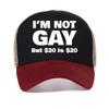 Ich bin nicht schwul, aber 20 ist 20 Aufdruck Baseballkappe Lässig Mann Bisexuell Lesbisch LGBT Schwul Grafikmützen Outdoor Atmungsaktive Trucker-Kappe