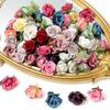 10/20Pcs 3.5cm Mini Rose Artificial Flowers Heads for Home Decor Garden Wedding Decoration Fake Flowers DIY Craft Accessories