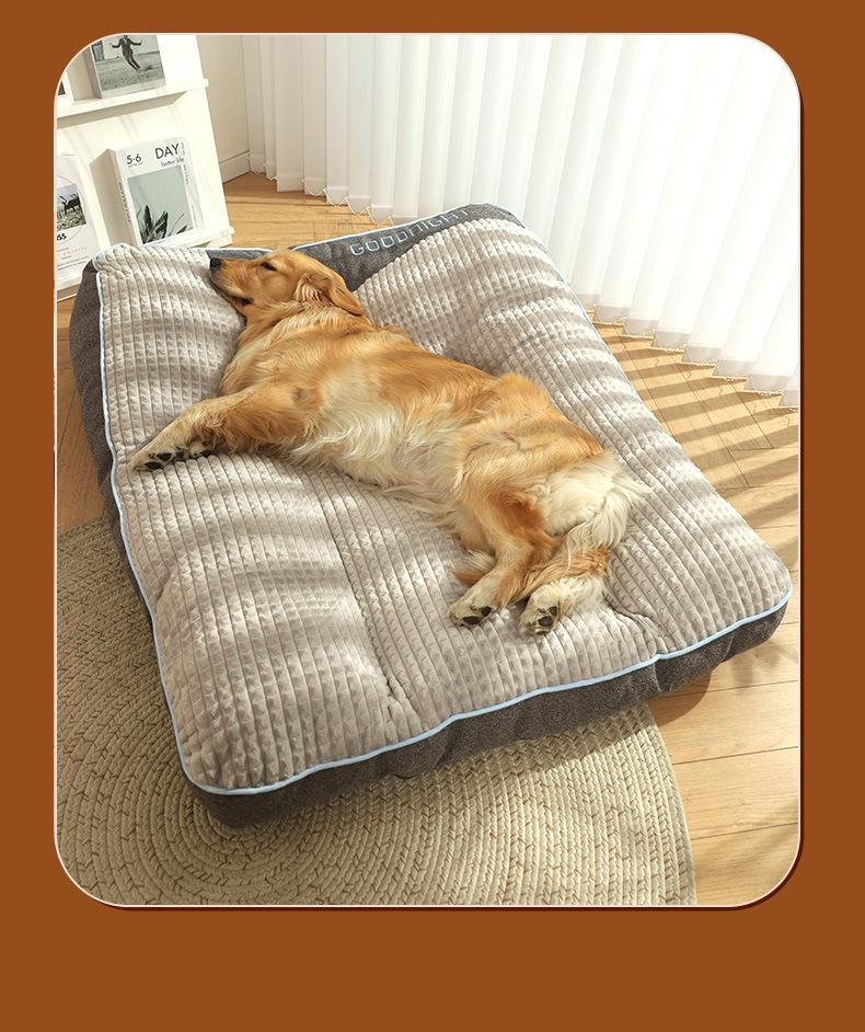 Hondenbed voor alle seizoenen voor middelgrote en grote rassen - Gezellige bank, warme winterslaapmat, perfect voor Golden Retrievers