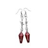 European & American Gothic Halloween Earrings: Coffin, Bat, Vampire, Cross Designs