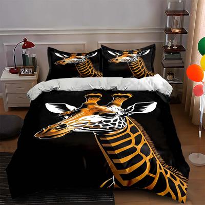 Giraffe-themed Design Bedding Duvet Cover Sets Duvet Covers Pillowcases Gifts (1 * Duvet Cover 2 * Pillowcases, Without Duvet Insert)