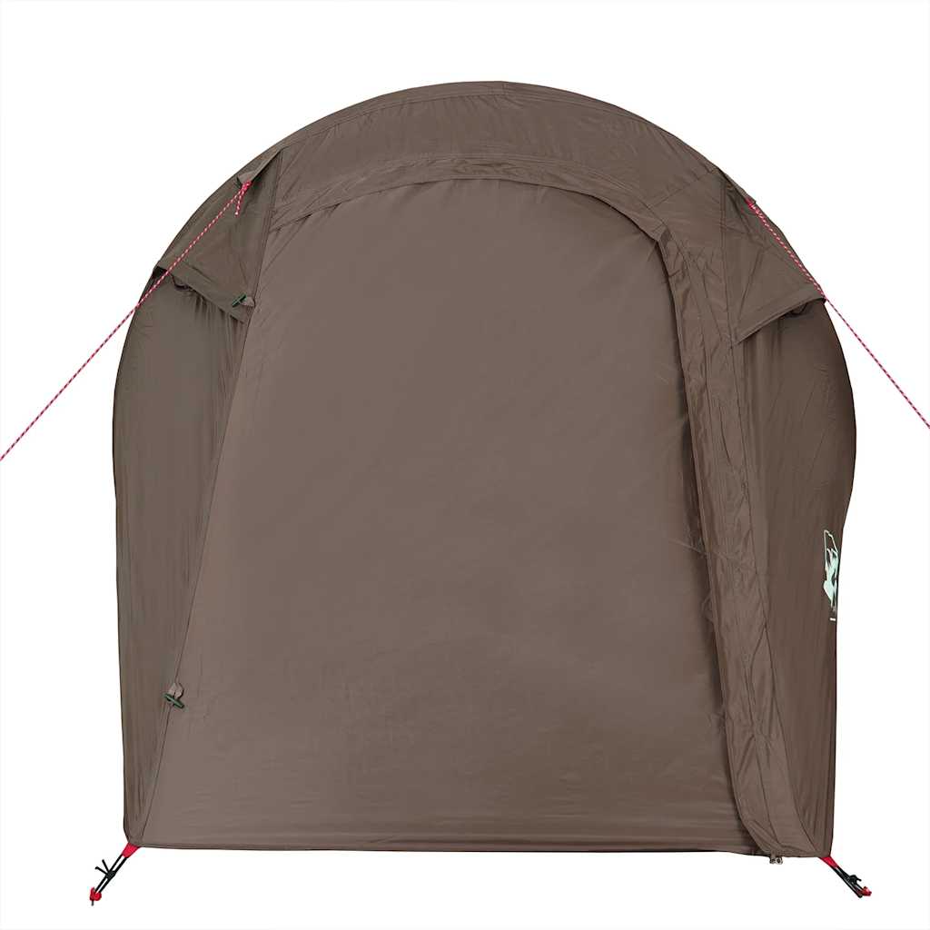 2 Person Tunnel Tent Brown Waterproof
