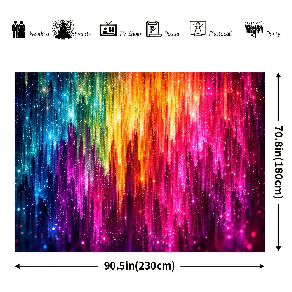 2D plane colorful party banner background with gradient glittering sequins themeDJH