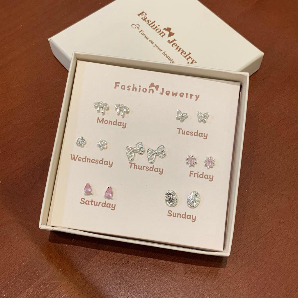 Letnie Kolczyki Serce z Kwiatami Pudełko Prezentowe: Wszechstronne codzienne ubrania dla kobiet i studentek