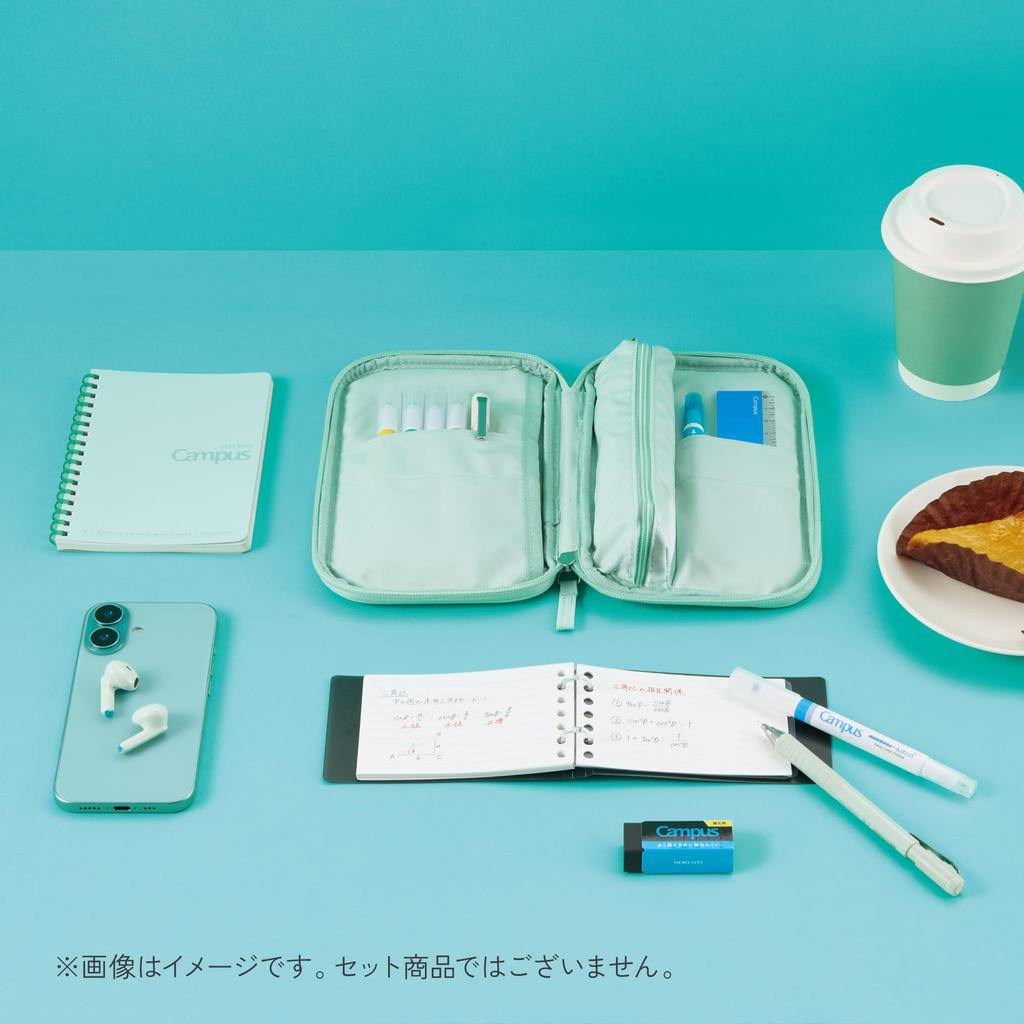 KOKUYO Campus Opening Pen Gray Notebook-Style Case, F-VBF301M