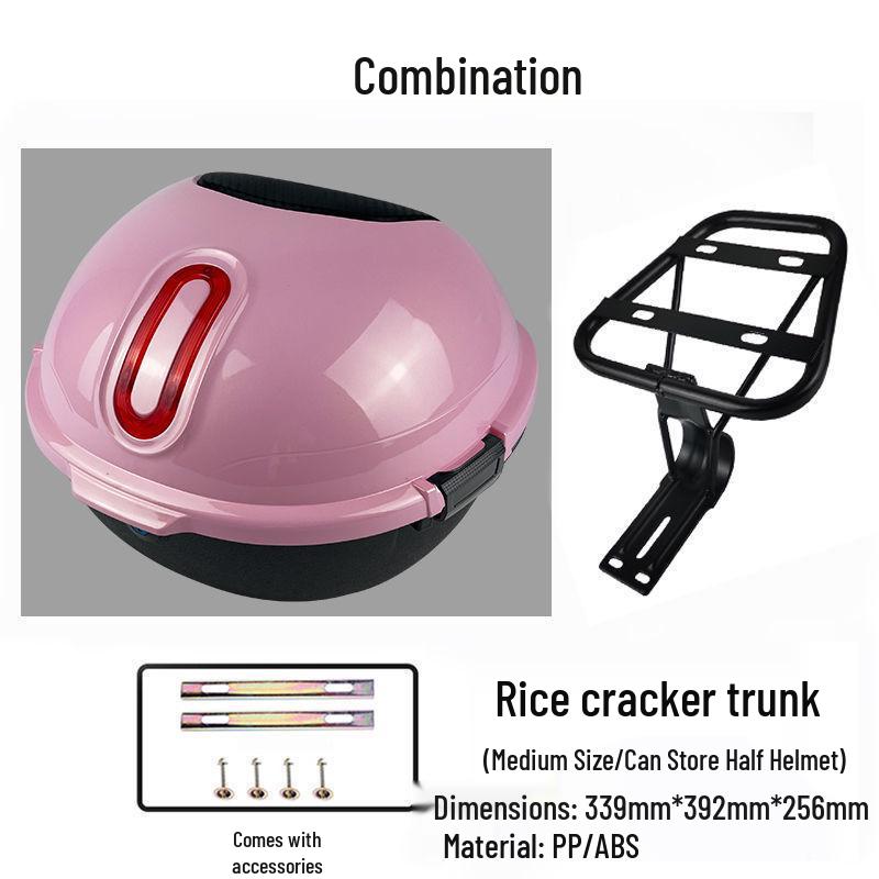 Universal Electric Bicycle Trunk Rack with Backrest and Storage Box