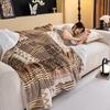 Winter Retro Luxury Sherpa Fleece Throw Blanket Thicken Warm Office Nap Lap Blanket Dorm Room Wrap Soft Cozy Keep Warm Mats