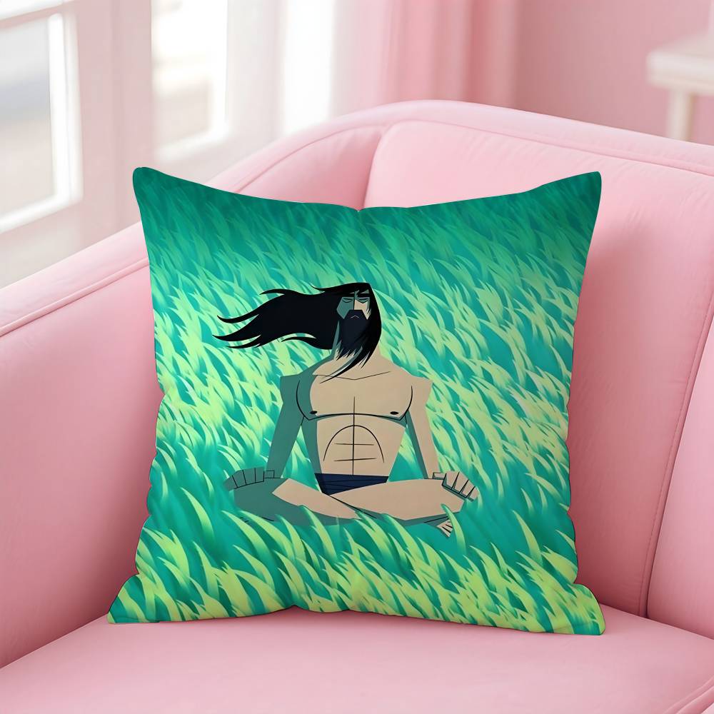 

Movie S-Samurai Jack Pillow Case Pattern Printed Pillowcase for Living Room Sofa Cushion Cover & Bedroom Decor 12x12Inch