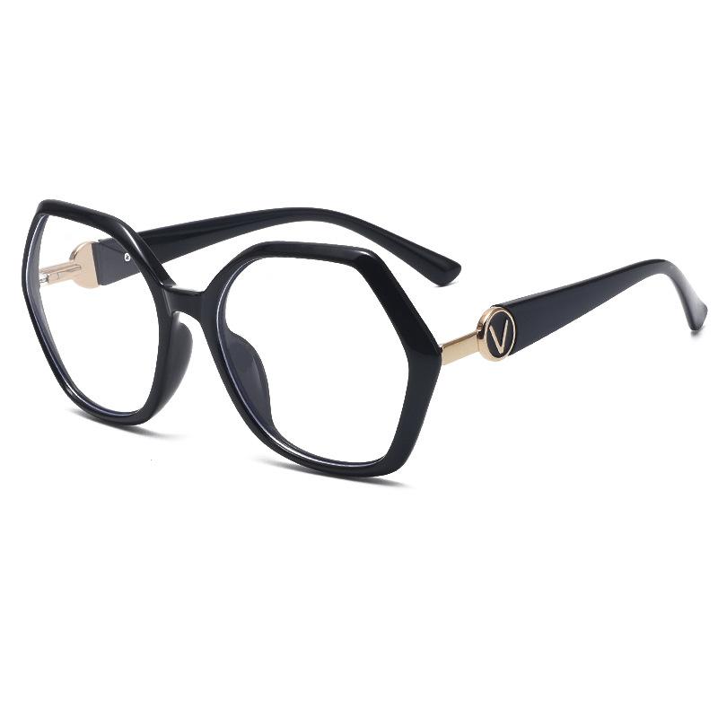 New TR polygonal glasses frame fashionable and simple anti-blue glasses women's European and American trends large frame flat glasses men