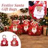 Red Christmas Bags with Santa Snowman for Kids Party Candy Gift Bags