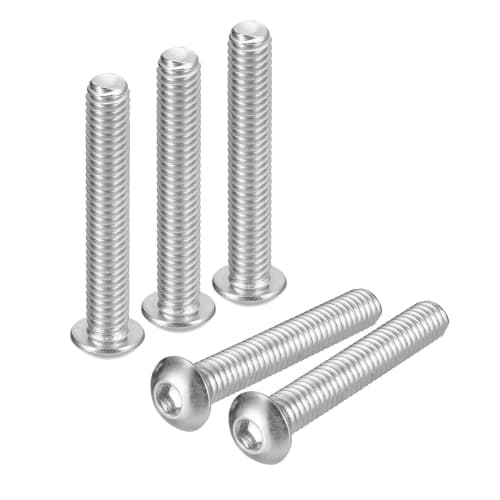

uxcell Hex Socket Cylindrical Head Screws, Button Head Socket Cap Screws, Hex Bolt Screws, Full Thread Hex Drive Screws, 5/16-18 x 2 , 304 Stainless S