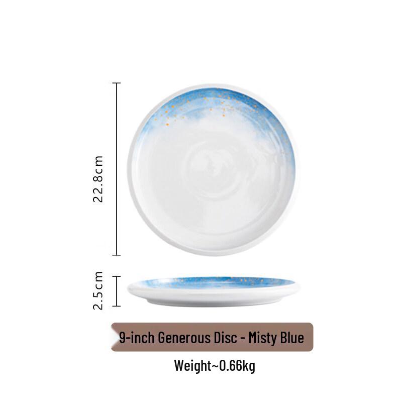 Nordic Style White Ceramic Dinner Plate