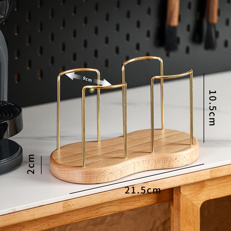 Disposable Cup Storage Holder Modern Walnut Mug Display Stand Organizer Rack Shelf Water Tea Cups Wood Dispenser