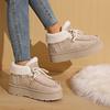 Women's Snow Boots Winter Thickened Plush Warm Cotton Shoes Lace Up Short Boots Winter Women's Ankle Boots Botas Invierno Mujer