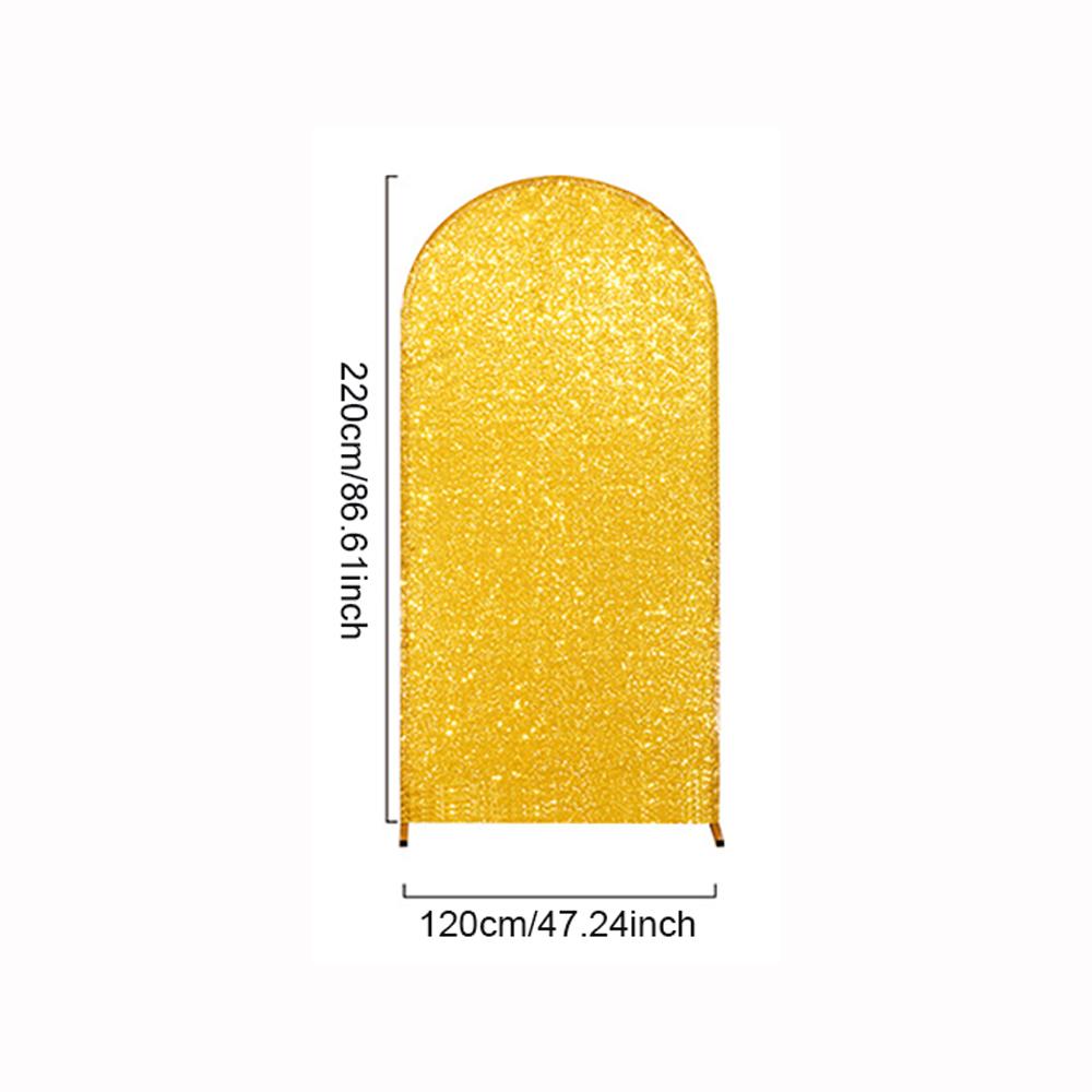 Runtowo 1pc Gold Sequin Arch Cover, Wedding Scene Props,Birthday Party Photography Background Cloth ,Wedding Arch Backdrop Cover