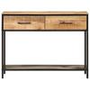 Vidaxl Stolik Konsolowy, 100X35X76 Cm, Lite Drewno Mango I Żelazo