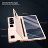Fold 7 Phone Case with Touch Pen, Hard PC Back Cover Kickstand Phone Cover for Galaxy Z Fold 7/6 with Screen Glass Film