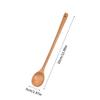 Natural Wooden Spoon Long Handle Stirring Utensil For Hot Soups Coffee And Sauces Heat Resistant Kitchen Tool