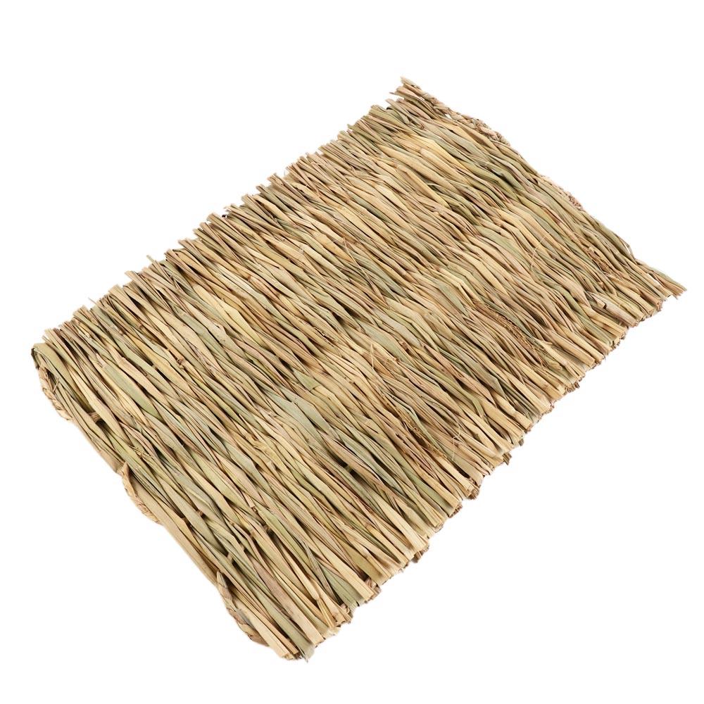For Small Animal Bunny Woven Rabbit Grass Chew Mat Grass Mat Hamster Sleeping Bed Pet Cage Pad