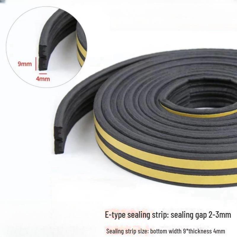 D-Type Self-Adhesive EPDM Rubber Door & Window Insulating Seal: Windproof, Soundproof, Heat Insulation & Anti-Collision Strip.