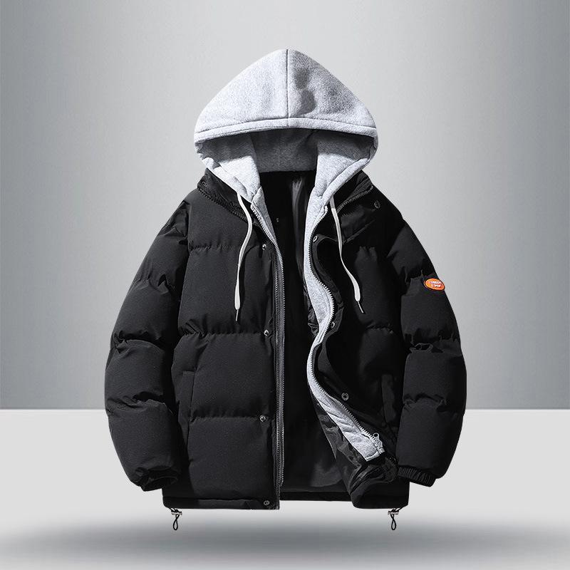 

Мужское американское ретро хлопковое зимнее пальто с капюшоном, состоящее из двух частей 2XL